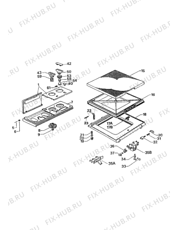 Взрыв-схема стиральной машины Zanussi ZT805X - Схема узла Control panel and lid